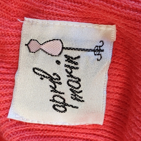 Coral Ruffled Women's Sweater - Picture 8 of 12